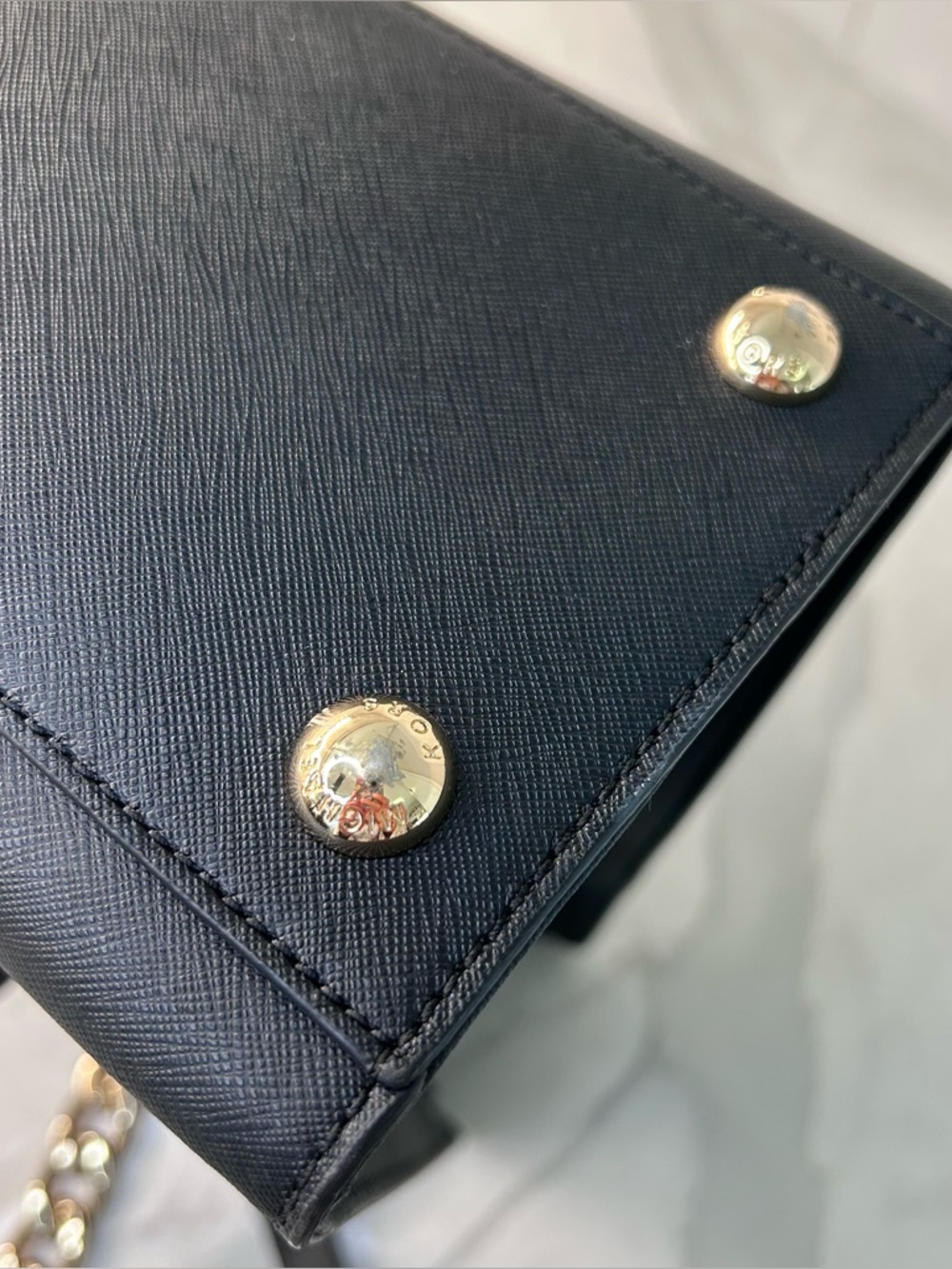 Michael Kors Hamilton Traveler Black Leather Top Zip MD Messenger tags attached - Picture 8 of 14